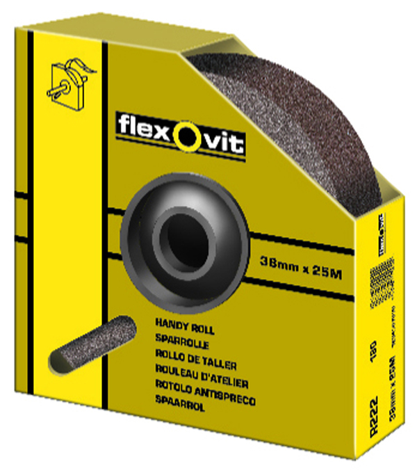 ROLLO TELA FLEXIBL DISPENSADOR KF271 G100 FLEXOVIT 38MMX25M