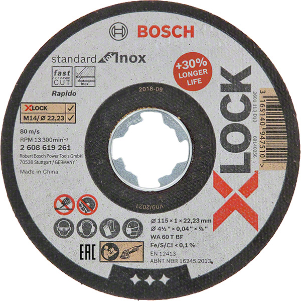 DISCO C H XLOCK METAL/INOX 2608619261 BOSCH 115X1MM