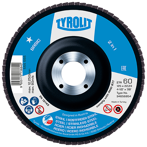 DISCO LAMINAS ZA-80 Q-B 34359316 TYROLIT 125X22 MM