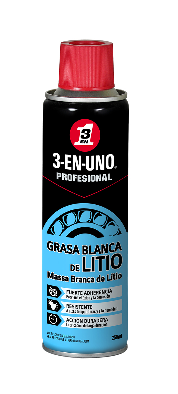 GRASA AEROSOL LITIO BLANCA 34453 3 EN 1 250 ML