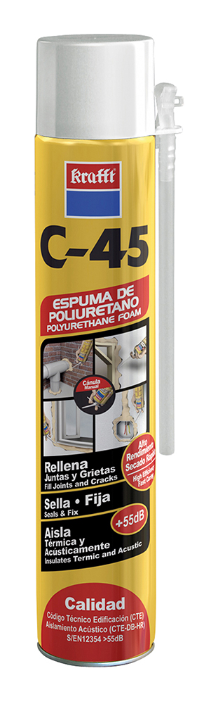 ESPUMA POLIURETANO CANULA 50105.. KRAFFT 750 ML