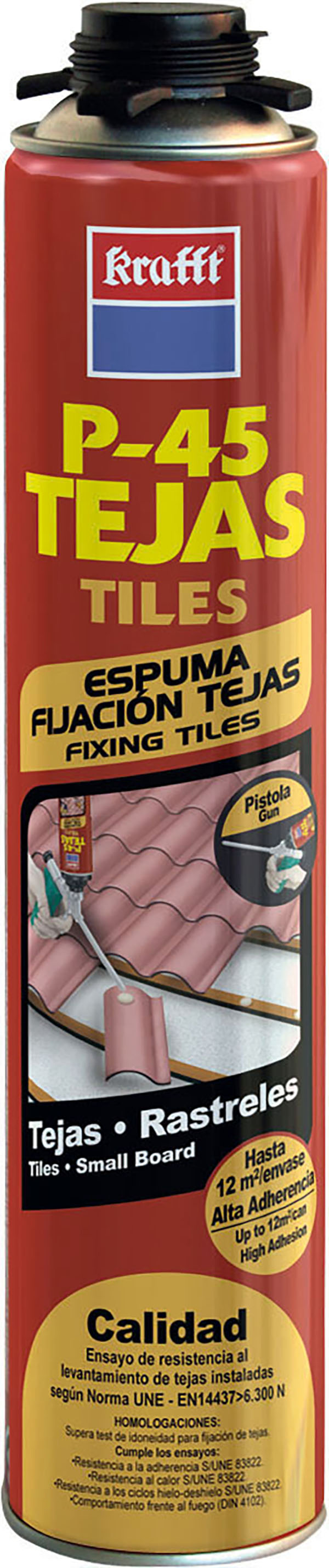 ESPUMA POLIURETANO TEJA PIST. 50165.. KRAFFT 750 ML