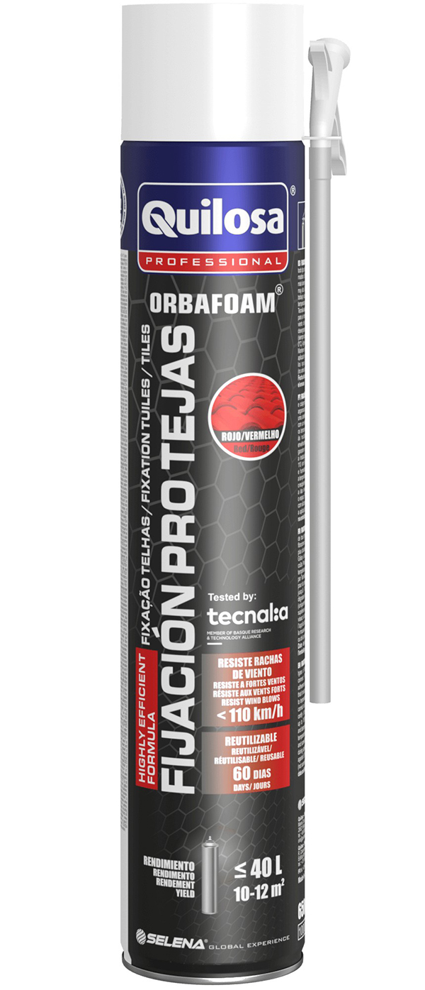 ESPUMA POLIURET TEJAS ROJA AER 10050541 ORBAFOAM 650 ML