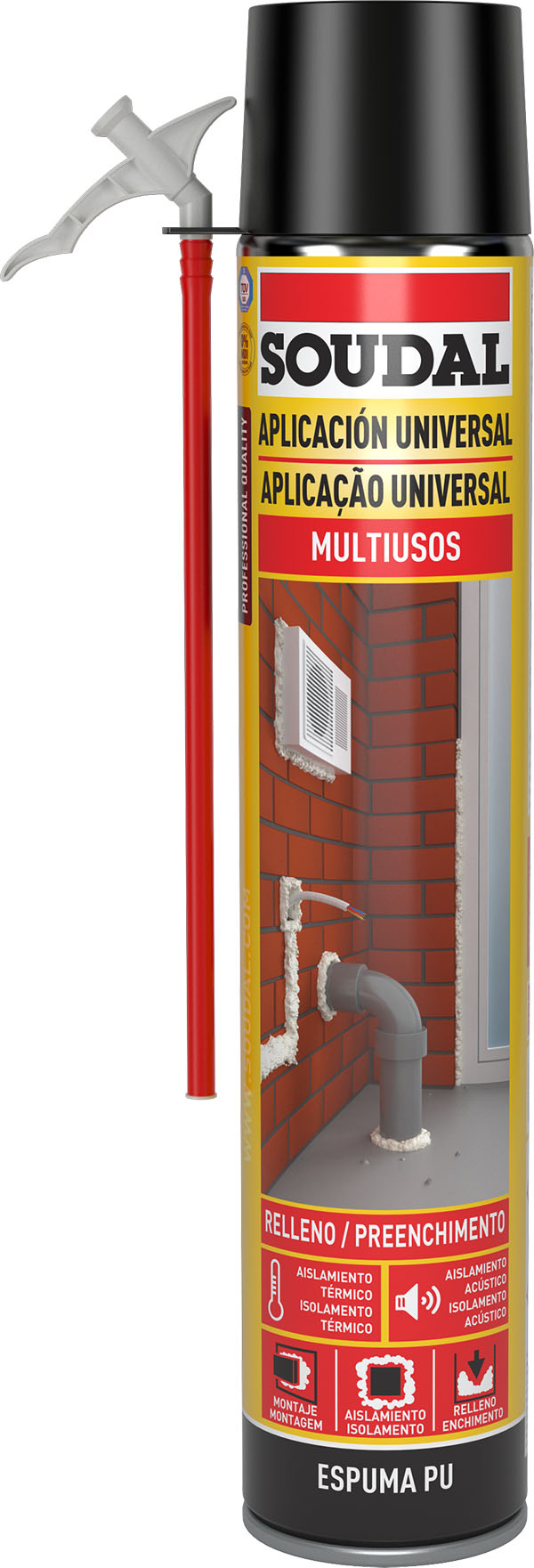 ESPUMA POLIURET CANULA 22115797 SOUDAL 750 ML