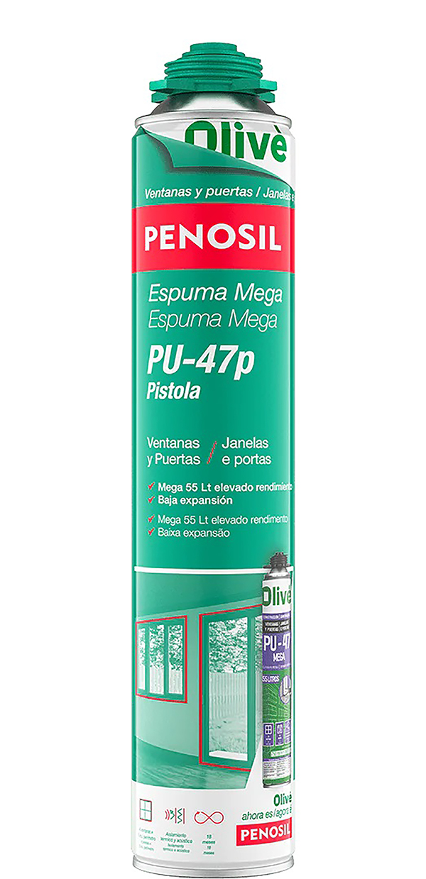 ESPUMA PUERTA-VENTANA AMARILLO PU-47 A5975 PENOSIL 750 ML