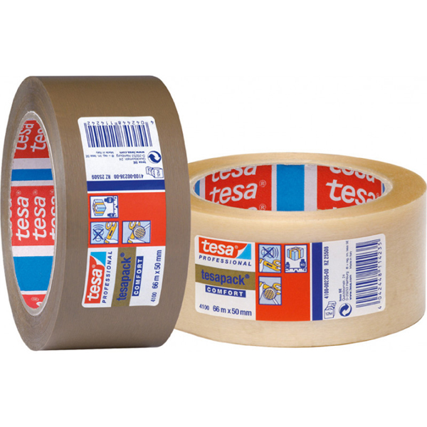 CINTA EMBALAJE PACK PVC TRANSP RUGOS 04100-00235-00 TESA 66MX50 MM