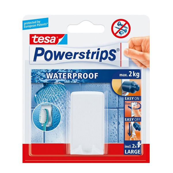 GANCHO PLASTICO BAÑOS BCO 59701-00002-01 POWERSTRIPS -