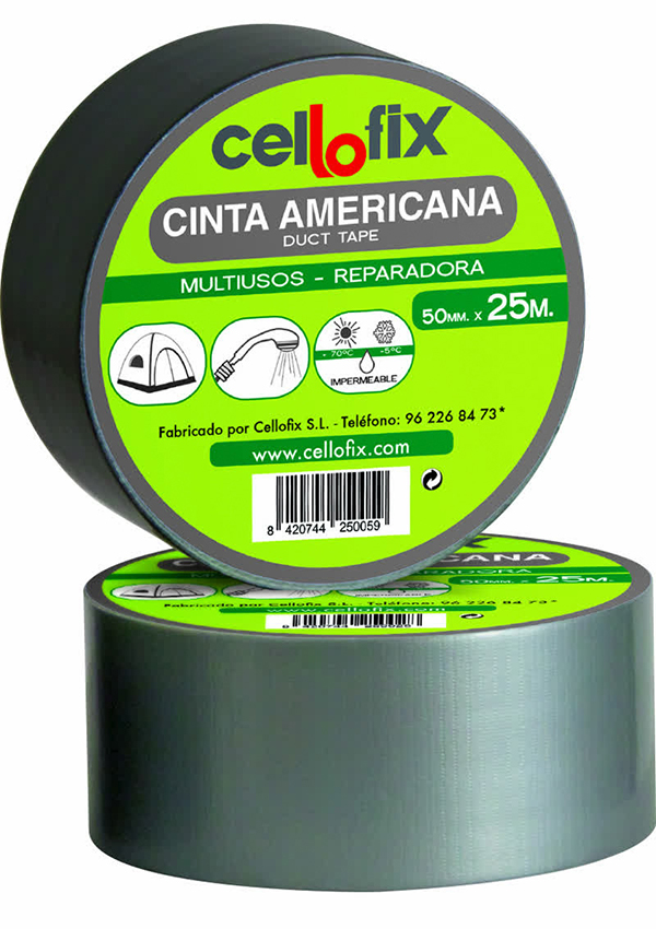 CINTA MULTIUSO AMERICANA GRIS 50CIAM10P CELLOFIX 10MX50MM