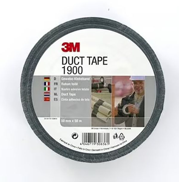 CINTA MULTIUSO AMERICANA NEGRA 1900N50 3M 50MX50 MM