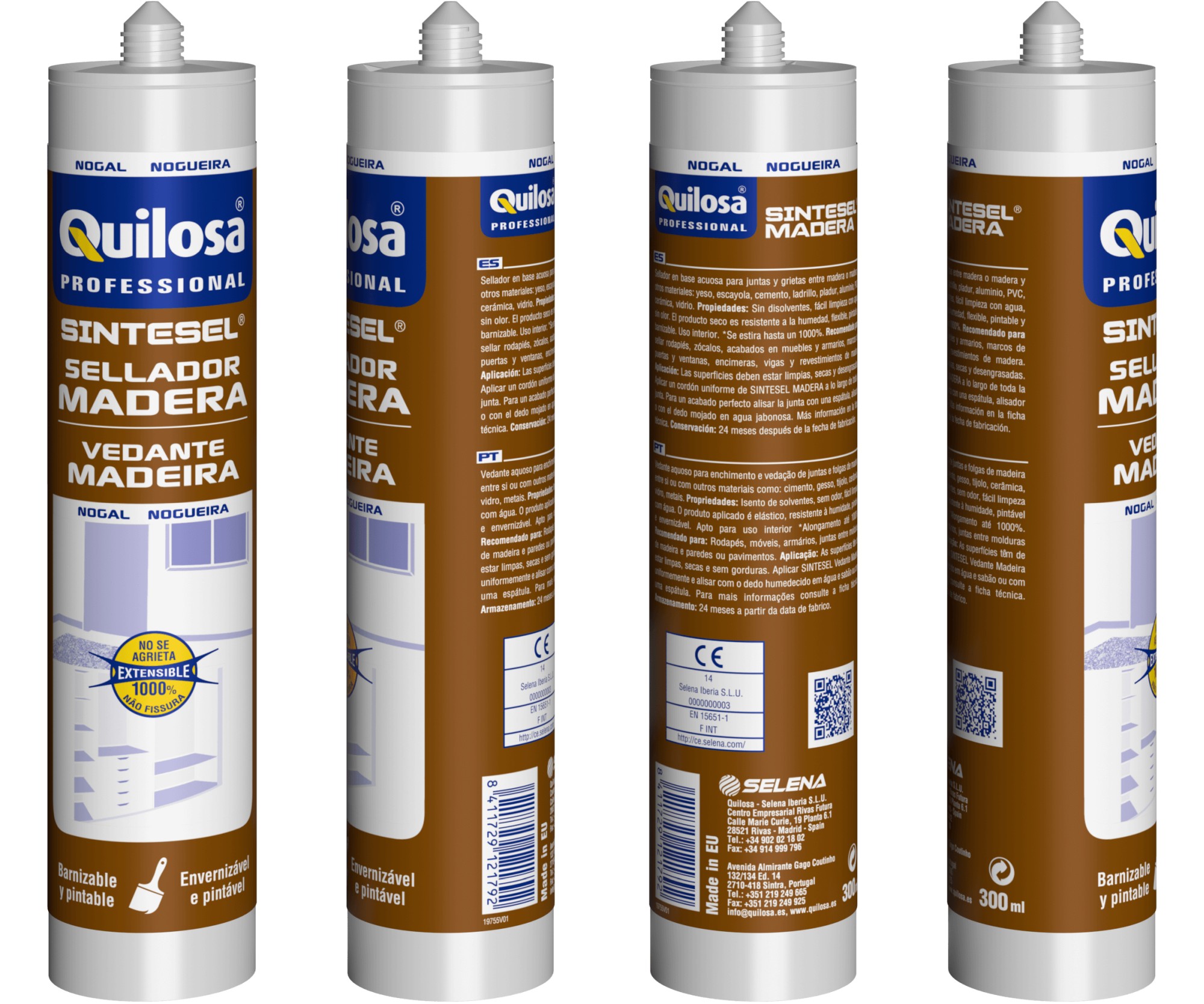 MASILLA MADERA NOGAL 48629 SINTESEL 300 ML