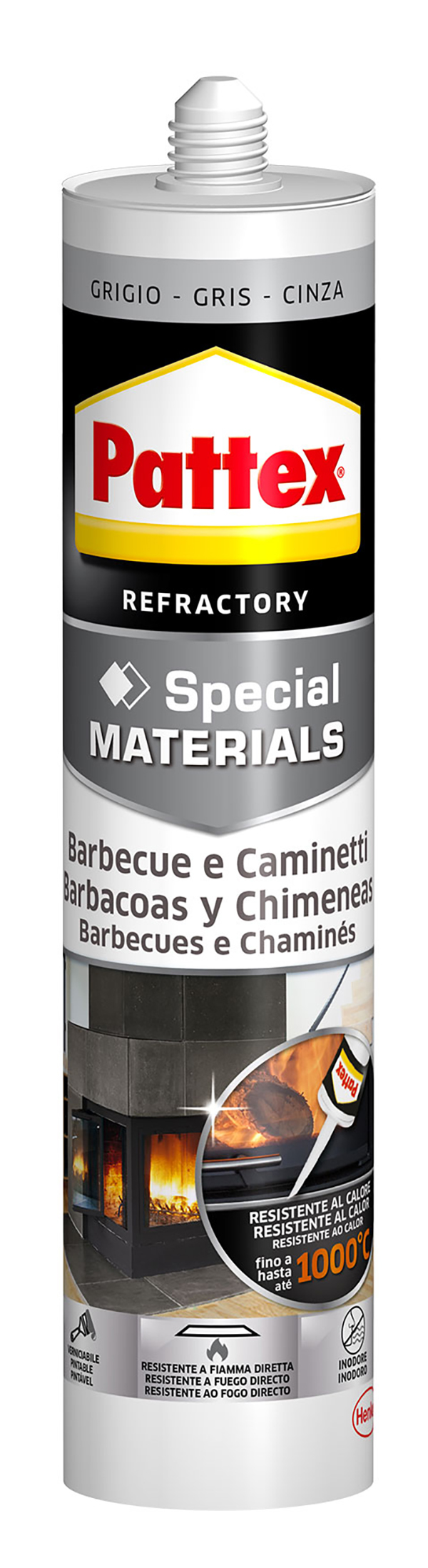 MASILLA REFRACTARIA BARBACOA 1969152 PATTEX 280 ML