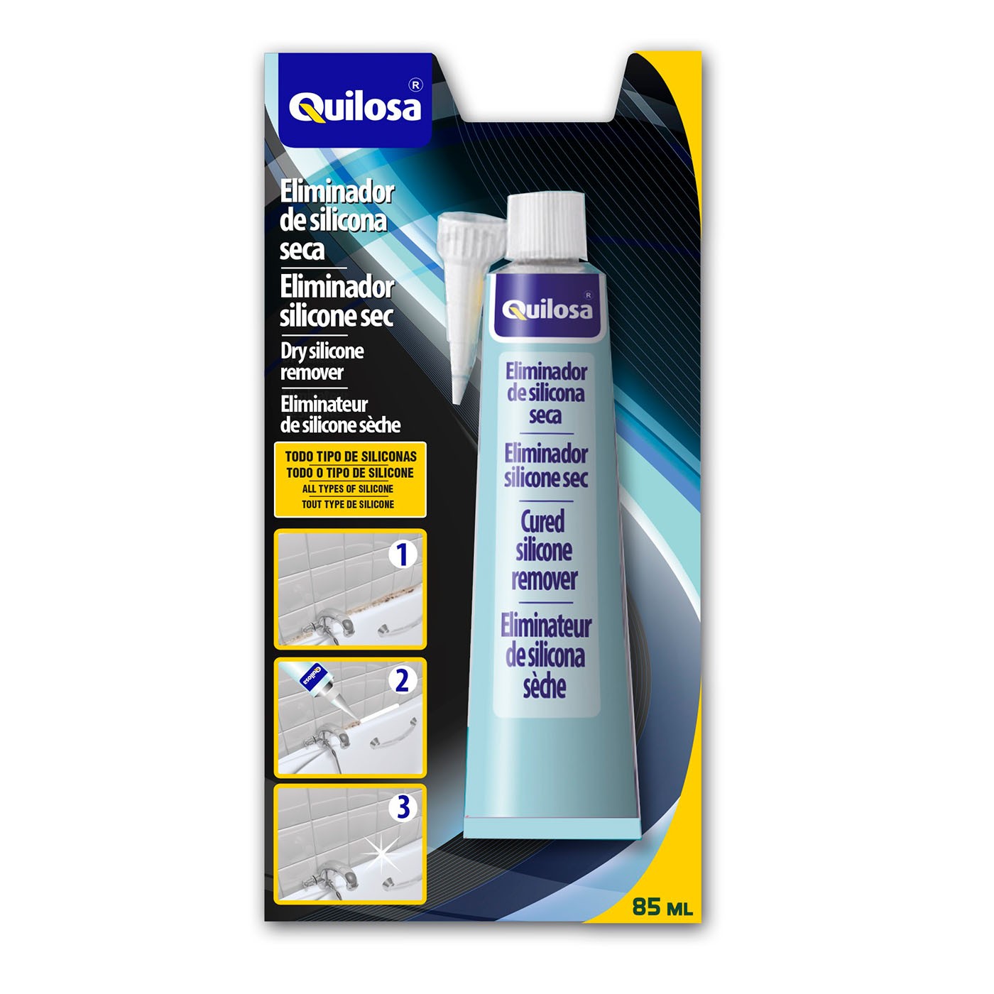 LIMPIADOR SILICONA TUBO 20875 QUILOSA 85 ML