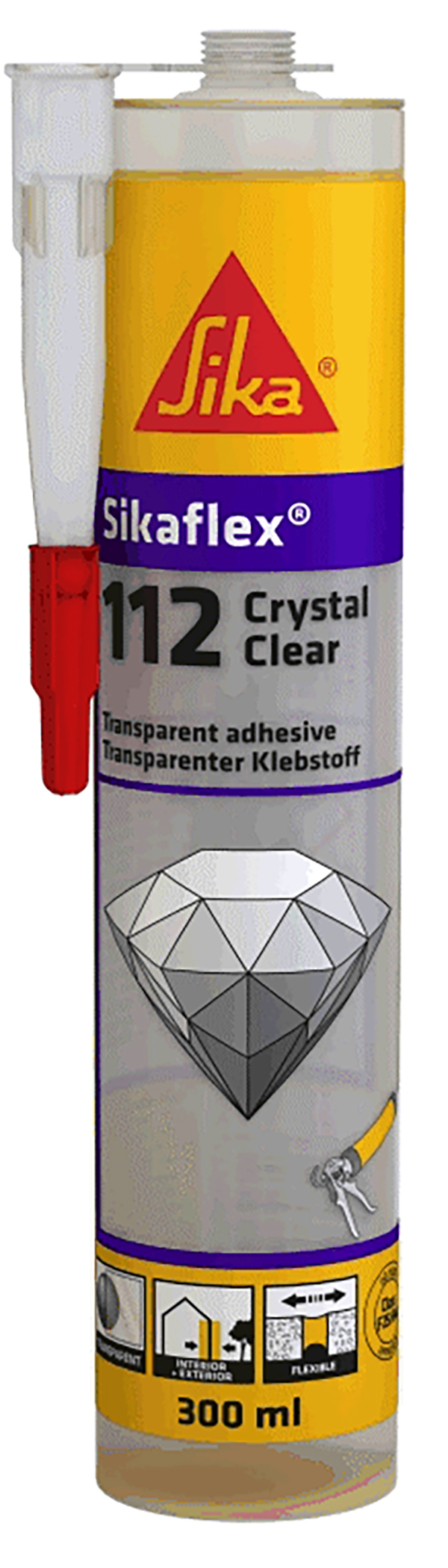 SELLADOR ADH PU TRANSPARENTE 560081 SIKA CRYSTAL 300 ML