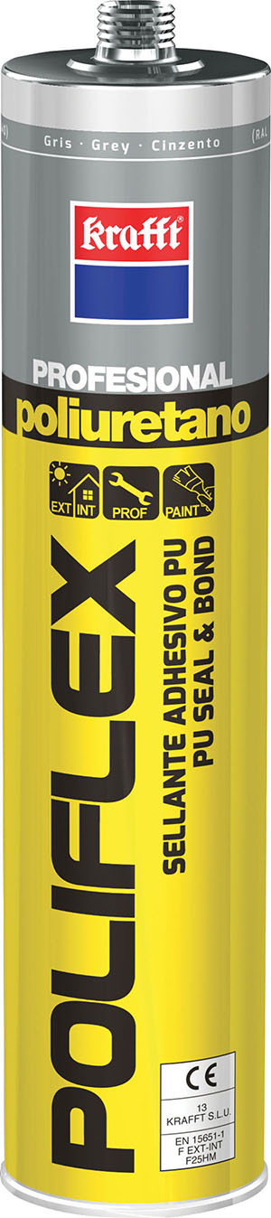 SELLADOR ADH POLIURETANO GRIS 50013.. POLIFLEX 300 ML