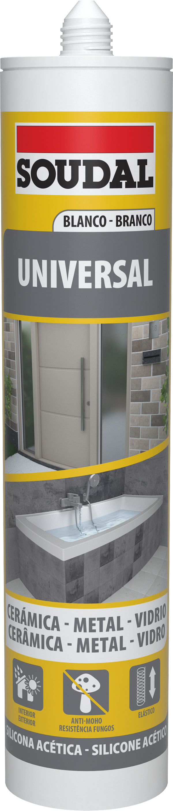 SILICONA CARTUCHO BLANCA 12103184 SOUDAL 280 ML