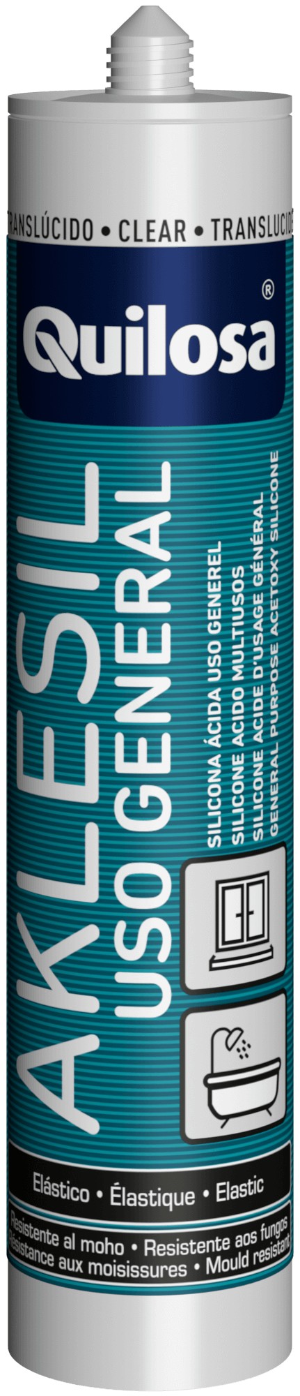 SILICONA CARTUCHO TRASLUCIDA 58156.. AKLESIL 280 ML