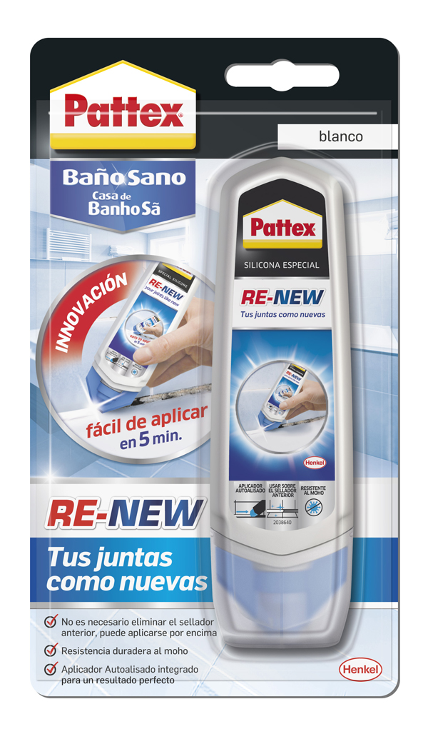 SILICONA BAÑO SANO RE NEW 2760635 PATTEX 80 ML