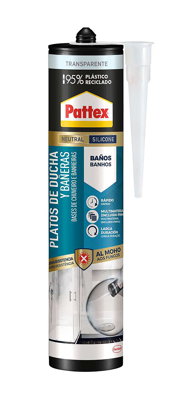 SILICONA NEUTRA DUCHA BAÑERA TRANS 2991177 PATTEX 280 ML