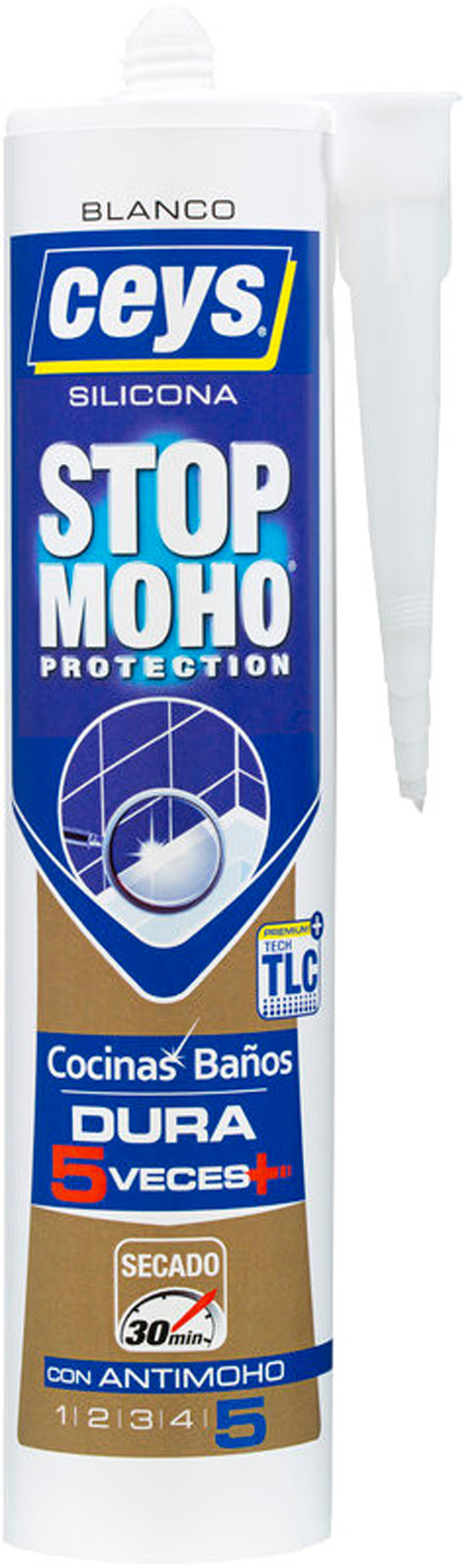 SILICONA BAÑO STOP MOHO BLANCO 505540 CEYS 300 ML