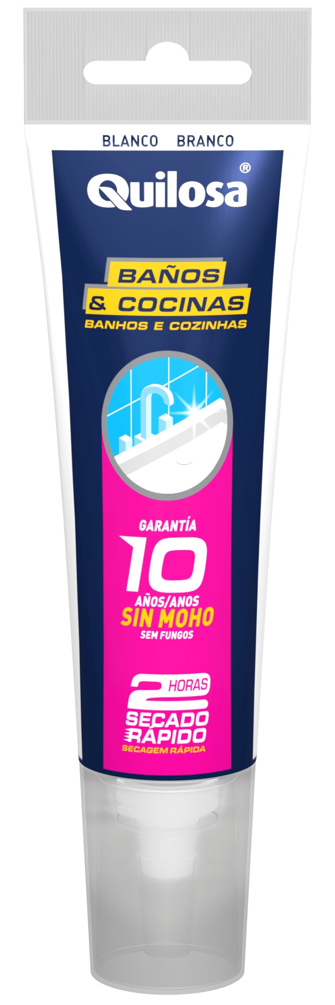 SILICONA TUBO SANITARIA BCO 45518 QUILOSA 100 ML