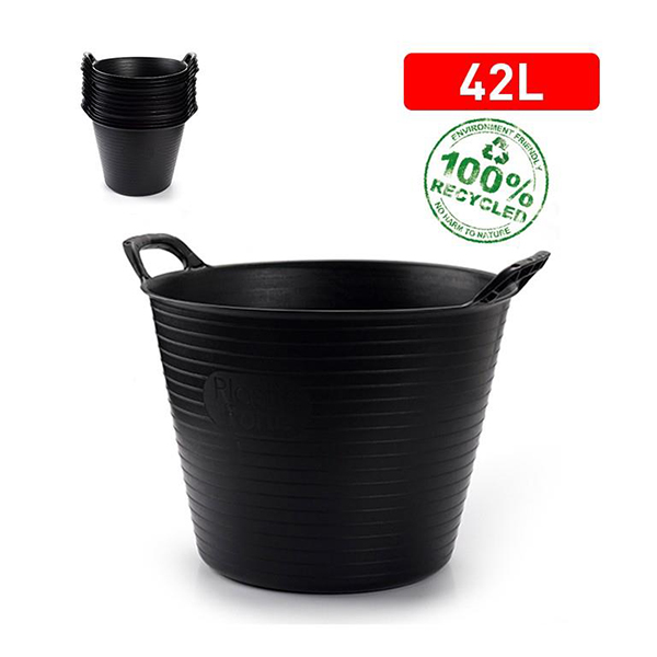 CAPAZO PLASTICO NEGRO 11433 PLASTICFORTE 42 L