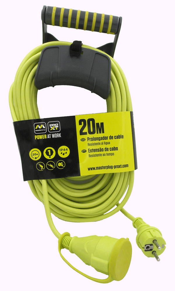 PROLONGADOR 20 METROS IP44 VERDE PROXT EXE20161IP/CHT-PX LUCECO 20 M