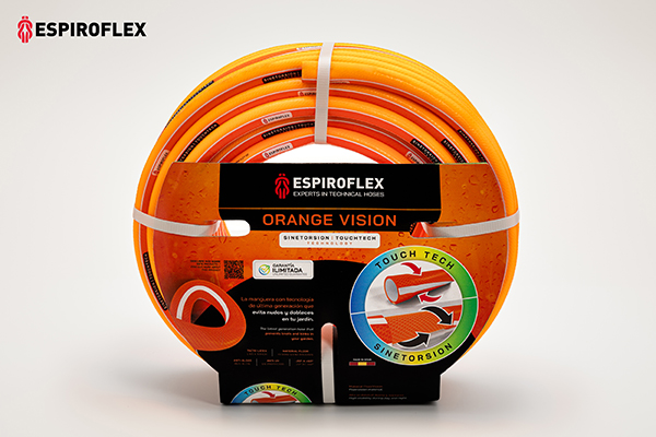 KIT MANGUERA VISION 5/8 ORANGE CON DIFUSOR 44441419001 ESPIROFLEX 15 M