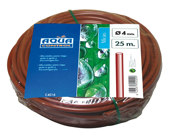 TUBERIA MICROTUBO R/15M MARRON C4015 AQUACENTER 4 MM