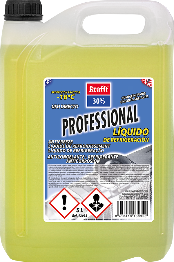 ANTICONGELANTE REFRI. 30% -18 13035... KRAFFT 5 L
