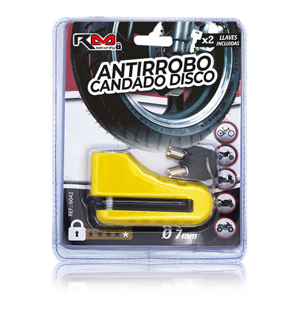 ANTIRROBO MOTO FRENO DISCO RM SECURITY 6042  7 MM