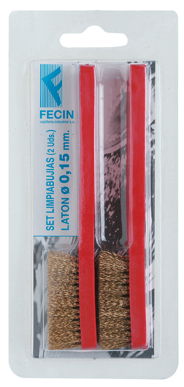 CEPILLO LIMPIABUJIA LATON 2 UD 0915H2D FECIN 135X45 MM
