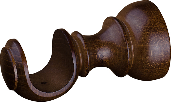 SOPORTE MADERA ABIE. BL2 NOGAL 376012 RIEL CHYC 28 MM