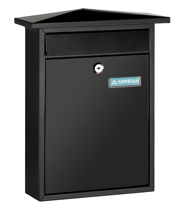 BUZON EXTERIOR ACERO NEGRO E 5714 ARREGUI 37X31X10CM