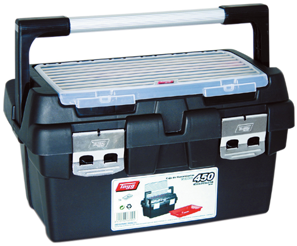 CAJA HERRTAS PLASTICO /ALU 163005 TAYG 450 MM