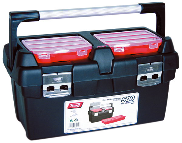 CAJA HERRTAS PLASTICO /ALU 165009 TAYG 500 MM