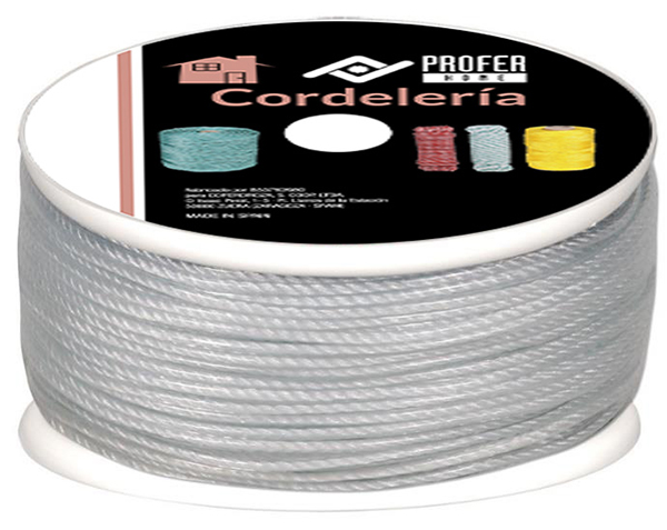 CUERDA CABLEADA PE PLASTIFICADA 4C 5MM BLNC PH1390 PROFER HOME 100 M
