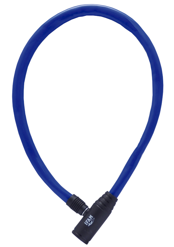 CANDADO CABLE BICI JUNIOR AZUL 000301B IFAM 60 CM