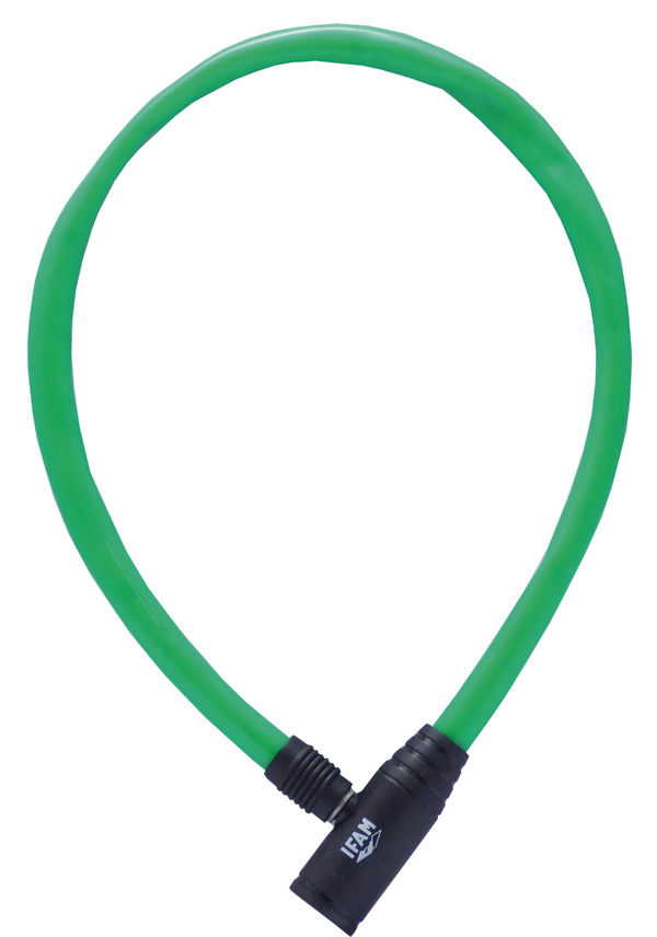 CANDADO CABLE BICI JUNIOR VERD 000301V IFAM 60 CM