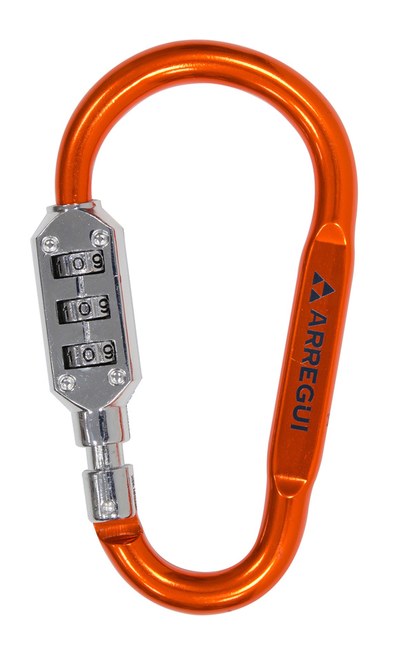 CANDADO MOSQUETON NARANJA A1313130 ARREGUI 60 MM