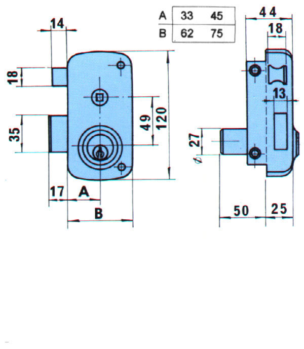 CERRADURA SOBREPONER 5056-B LINCE 60 I