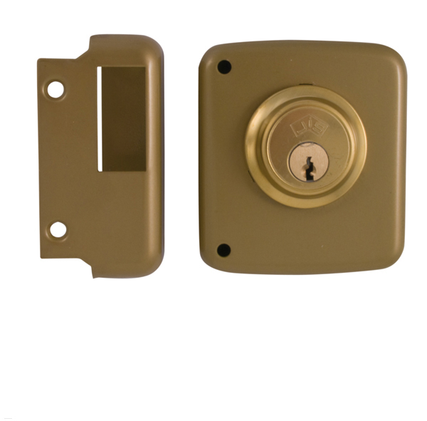 CERRADURA SOPREPONER DCHA 11-8 DORADO JIS 80