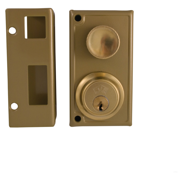 CERRADURA SOPREPONER IZDA POMO 34-6 DORADO JIS 60