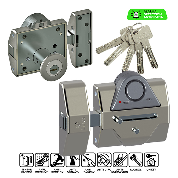 CERROJO A.SEGURI C/ALARMA CR 7930RSACM LINCE -