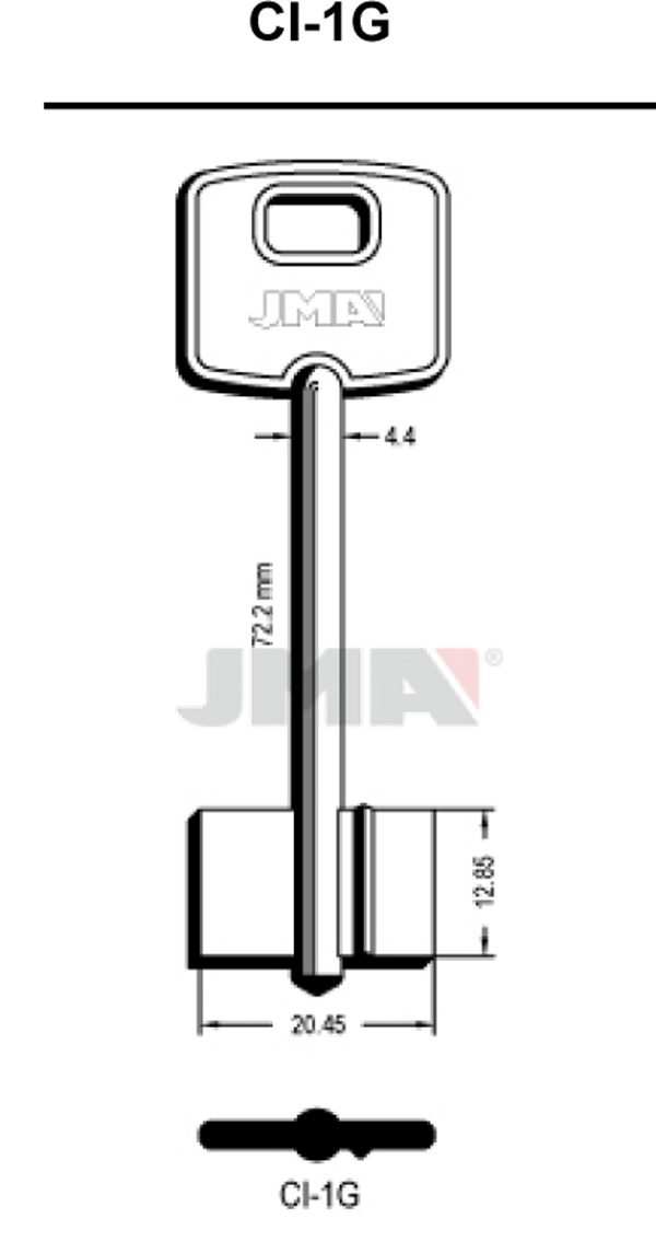LLAVE EN BRUTO GORJA LATON CI-1G JMA -