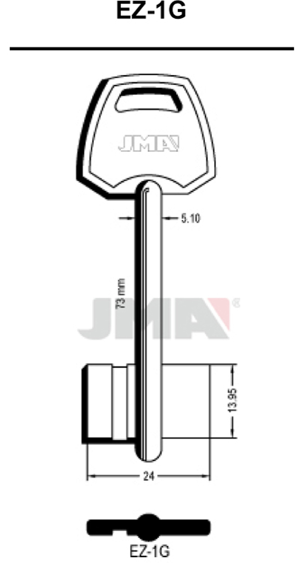LLAVE EN BRUTO GORJA LATON EZ-1G JMA -