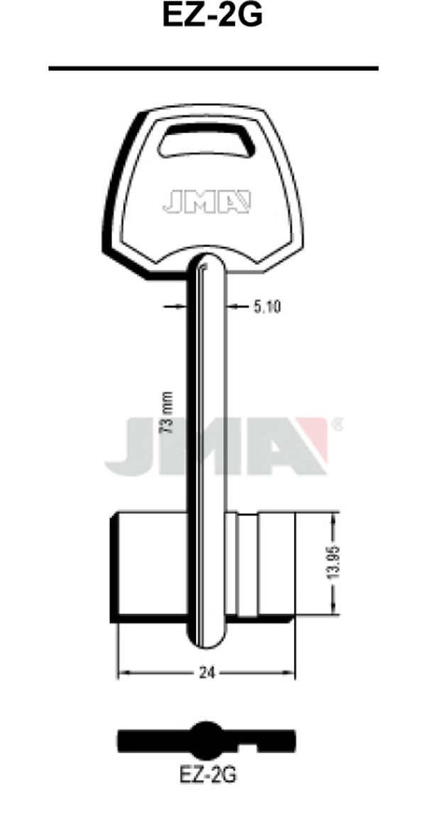 LLAVE EN BRUTO GORJA LATON EZ-2G JMA -