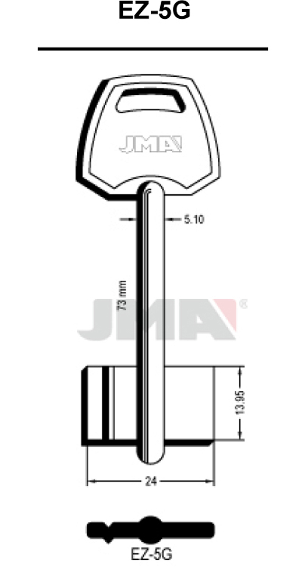 LLAVE EN BRUTO GORJA LATON EZ-5G JMA -
