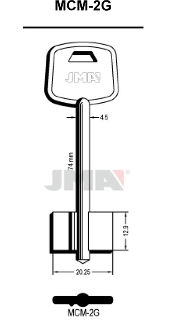 LLAVE EN BRUTO GORJA LATON ARC-20PG JMA -