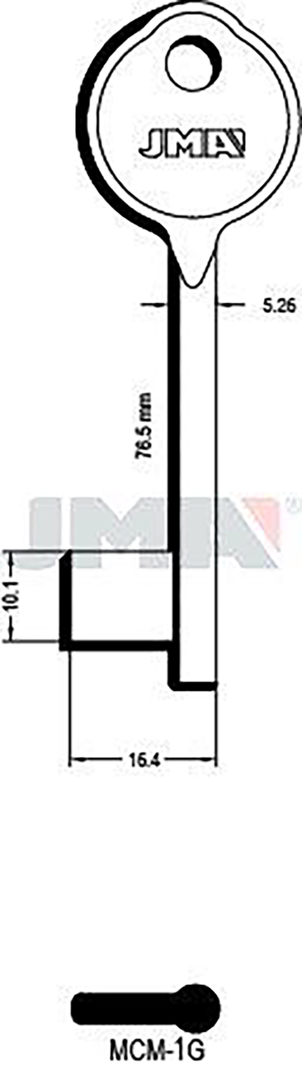 LLAVE EN BRUTO GORJA LATON MCM-1G JMA -