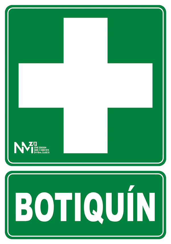 SEÑAL BOTIQUIN PVC CLASE B B14108 NORMALUZ 320X160MM